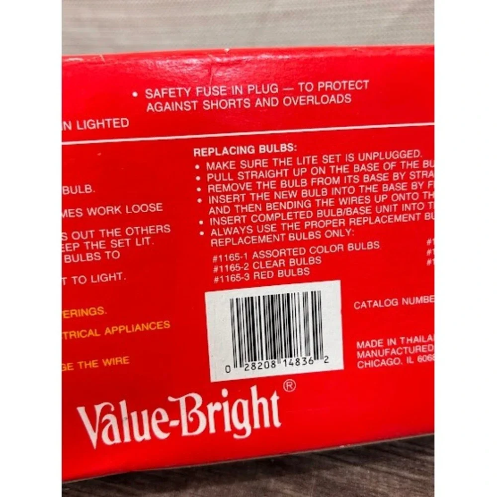 Value-Bright 35 Multi-Color Light Set Indoor Outdoor String-to-String 17ft 11651
